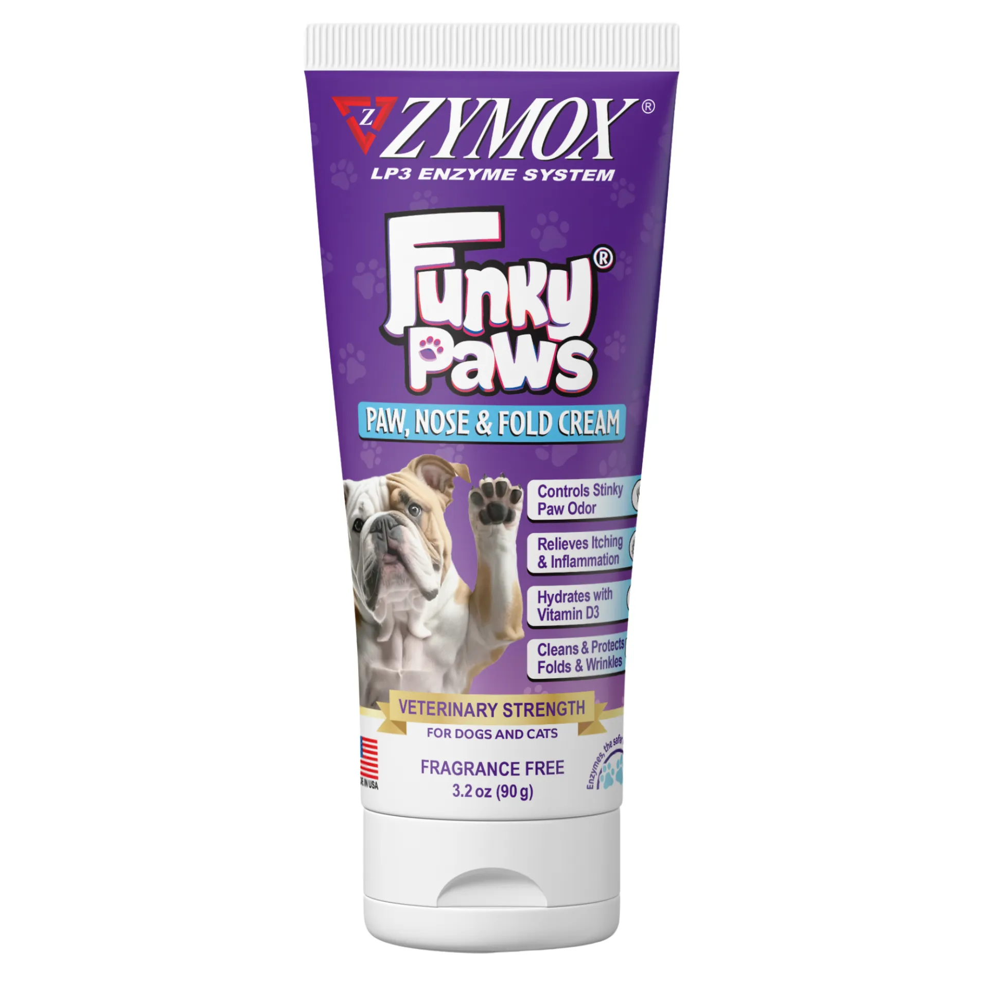 Zymox Funky Paws - זיימוקס פואז משחה אנזימטית לקפלי העור וכפות הרגליים